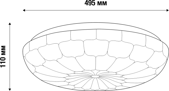 Светильник настенно-потолочный светодиодный Inspire 55 Вт FRAME-D50 36 м² нейтральный белый свет