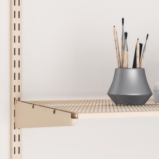 Кронштейн для полок Larvij 43.4 см нагрузка до 60 кг цвет магнолия