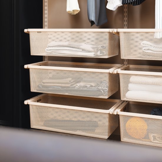 Корзина для системы Larvij 55.5x18.5x41 см сталь цвет бежевый