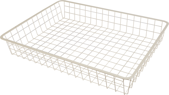 Корзина для стеллажной рамы Larvij 55.5x8.5x41 см сталь цвет бежевый