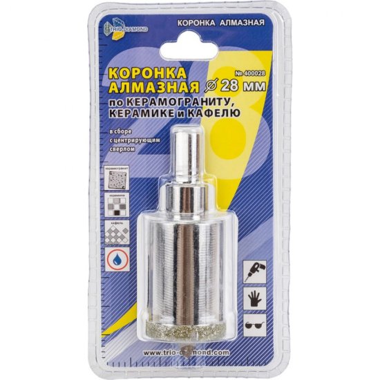 Алмазная коронка по керамике и кафелю TRIO-DIAMOND 400028