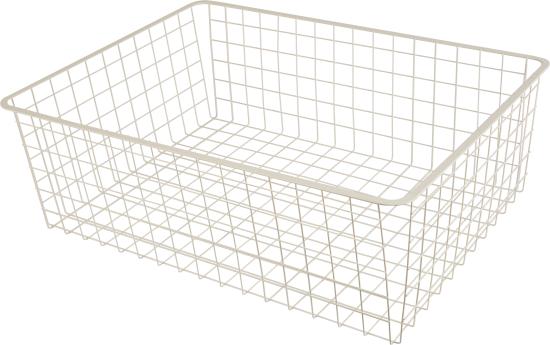 Корзина для стеллажной рамы Larvij 55.5x18.5x41 см сталь цвет бежевый