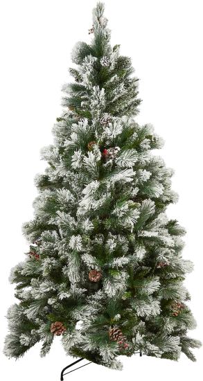 Ель искусственная Заснеженная с шишками h300 см