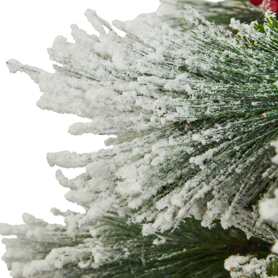 Ель искусственная Заснеженная с шишками h300 см