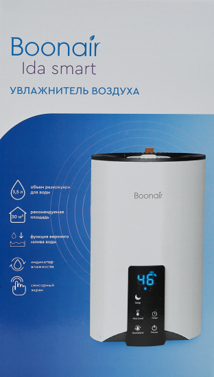 Увлажнитель воздуха ультразвуковой Boonair Ida Smart 3.5 л с аромадиффузором цвет белый
