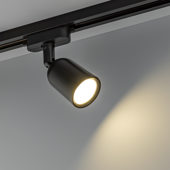 Трековый светильник спот поворотный Ritter Artline 55x87мм под лампу GU10 до 2.6м² пластик цвет чёрный