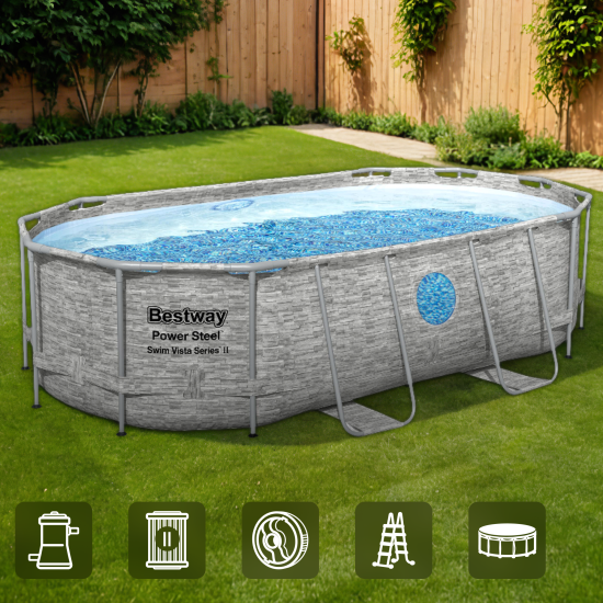 Бассейн каркасный Bestway 56714 BW 427x250x100 см 7250 л