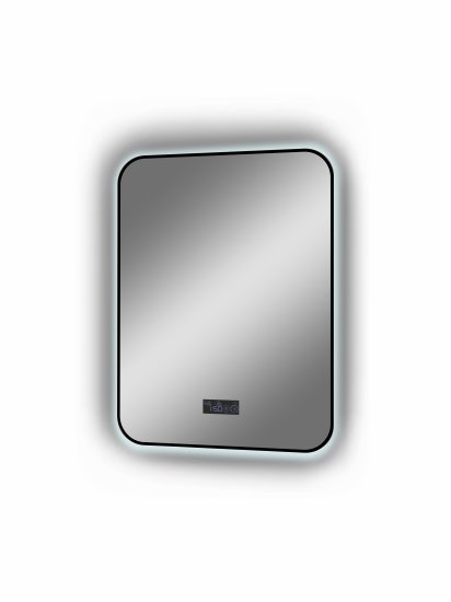 Зеркало для ванной Drive с подсветкой 60x80 см цвет черный