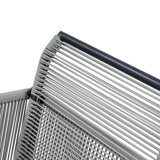 Набор обеденной мебели Naterial Compass сталь/пластик темно-серый: стол и 4 стула