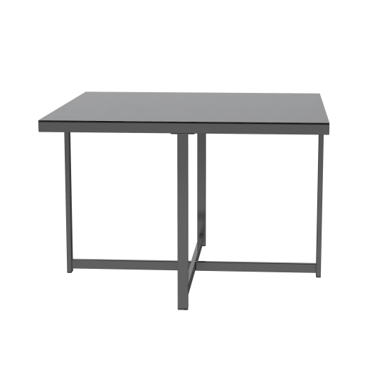 Набор обеденной мебели Naterial Compass сталь/пластик темно-серый: стол и 4 стула