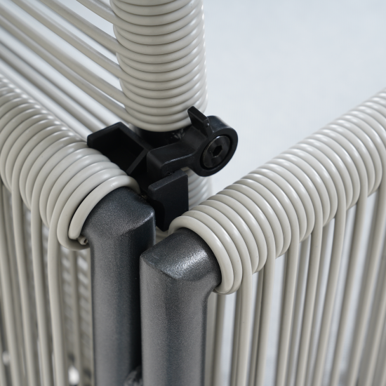 Набор обеденной мебели Naterial Compass сталь/пластик темно-серый: стол и 4 стула