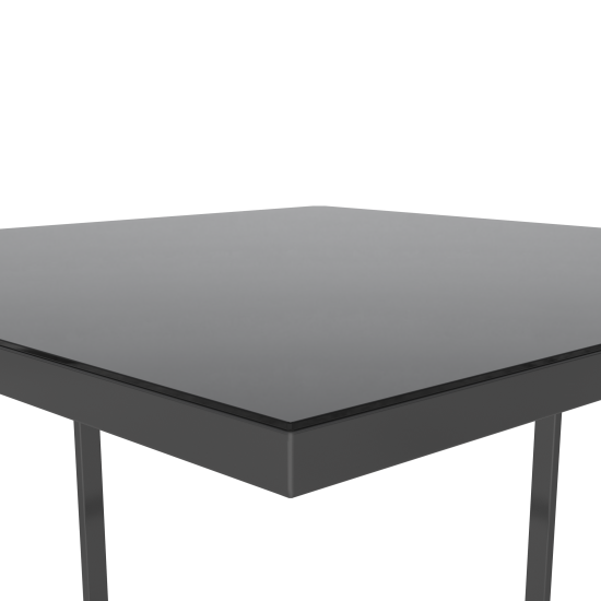 Набор обеденной мебели Naterial Compass сталь/пластик темно-серый: стол и 4 стула