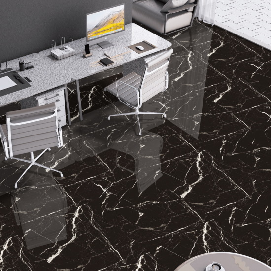 Керамогранит Arcadia Ceramica Black Spinder 60x60x0.9 см 1.44 м² глянцевый цвет черный