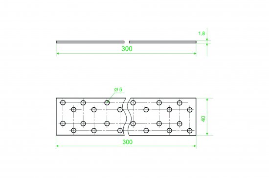 Пластина соединительная PS 300x40x1.8