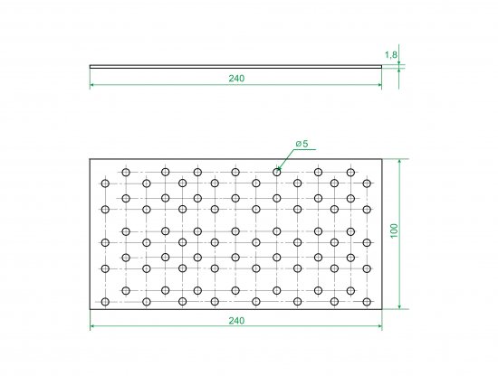 Пластина соединительная PS 240x100x1.8