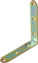 Уголок мебельный KWZ 100x100x20x1.5 желтый цинк