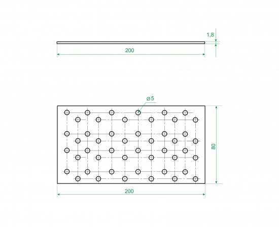 Пластина соединительная PS 200x80x1.8