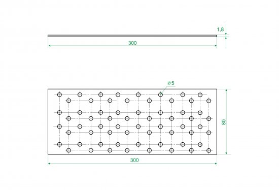 Пластина соединительная PS 300x80x1.8