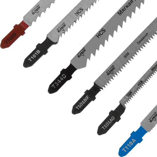 Набор пилок для лобзика универсальных Elitech 1820.086900, 6 шт.