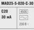 Дифференциальный автомат Generica АВДТ-32 1P C20 A 30 мА 4.5 кА AC