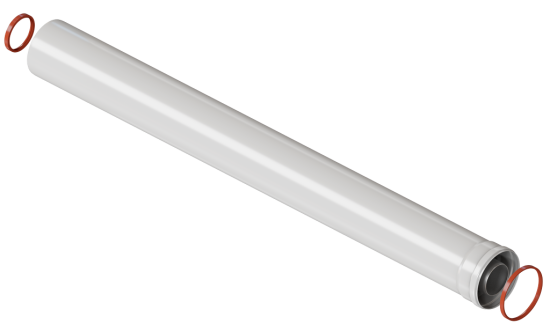 Дымоходная труба коаксиальный Krats D60/100 мм 1 м антилед