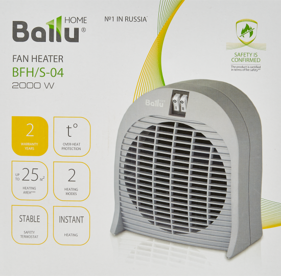 Тепловентилятор спиральный Ballu BFH/S-04 2000 Вт