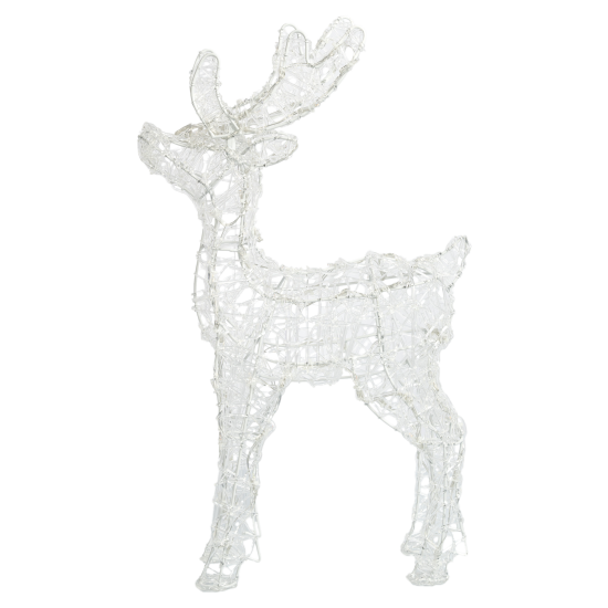 Фигура садовая светодиодная Christmas «Олень» h60 см свет теплый белый