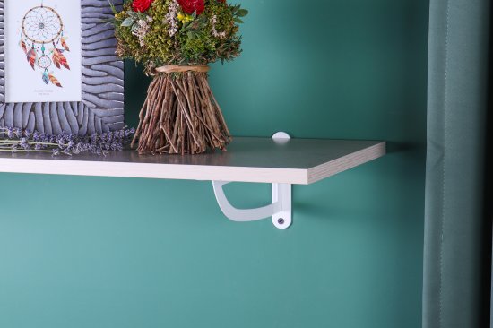 Кронштейн Larvij D-Wall 23x12 см сталь нагрузка до 50 кг цвет белый