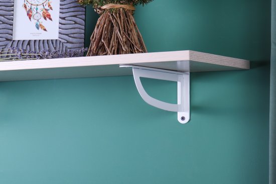 Кронштейн Larvij D-Wall 23x12 см сталь нагрузка до 50 кг цвет белый