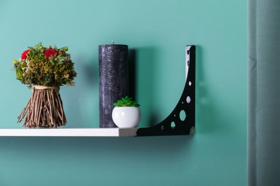 Кронштейн Larvij 20x20 см сталь нагрузка до 25 кг цвет чёрный