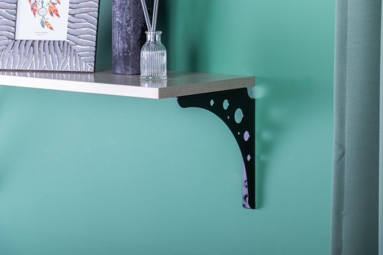 Кронштейн Larvij 20x20 см сталь нагрузка до 25 кг цвет чёрный