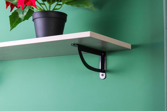 Кронштейн Larvij D-Wall 18x12 см сталь нагрузка до 50 кг цвет чёрный