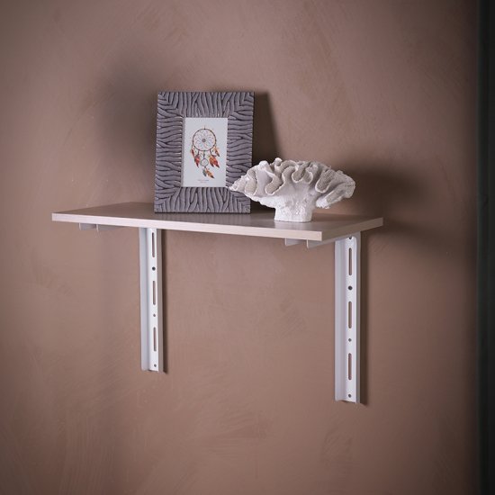 Кронштейн Larvij Modern1 21.5x35 см сталь нагрузка до 40 кг цвет белый