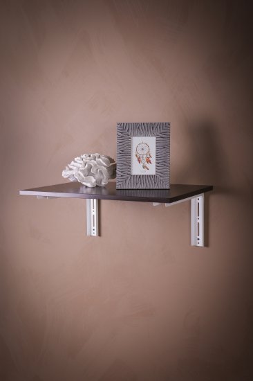 Кронштейн Larvij Modern1 21.5x35 см сталь нагрузка до 40 кг цвет белый