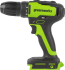 Дрель-шуруповерт аккумуляторная бесщеточная Greenworks GD24DD35 3704007, 24 В Li-Ion, без АКБ и ЗУ