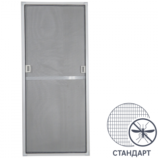 Рамочная москитная сетка 55x54 см к окну ПВХ 65x60 см белая