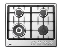 Газовая варочная панель Midea MG643TX 60 см 4 конфорки цвет нержавеющая сталь