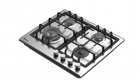 Газовая варочная панель Midea MG643TX 60 см 4 конфорки цвет нержавеющая сталь