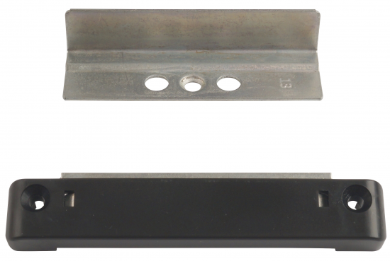 Защелка балконная магнитная 13 мм мультикомпонентная цвет белый/чёрный