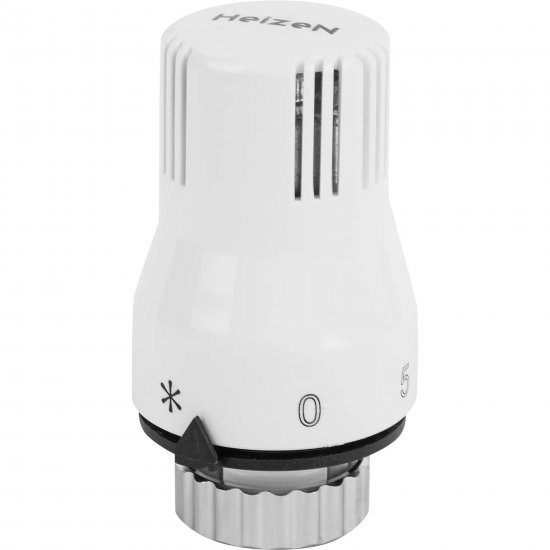 Термостатическая головка жидкостная Heizen TW-3 клипсовое крепление белая