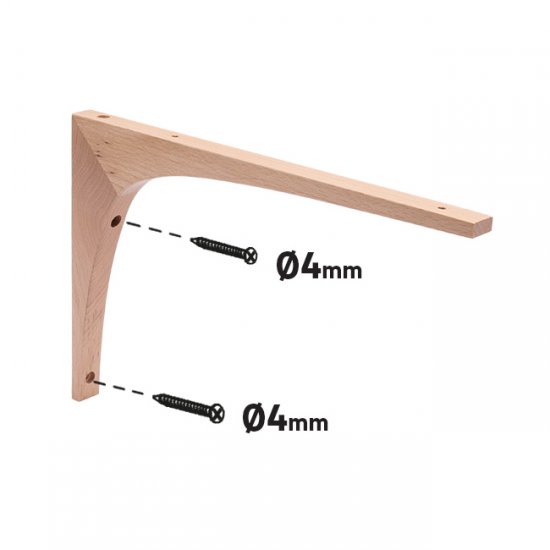 Кронштейн Spaceo 20x30 см нагрузка до 30 кг цвет дерево 2 шт