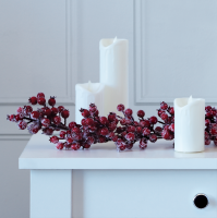 Новогоднее украшение Гирлянда рождественская 22x120 см цвет красный