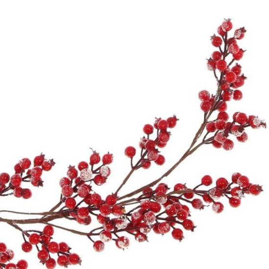 Новогоднее украшение Гирлянда рождественская 22x120 см цвет красный