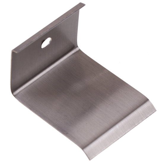 Скоба пружинная для крепления подоконника, 30x56 мм, сталь, цвет серый