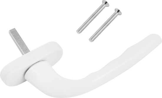 Ручка оконная 37 мм металл цвет белый