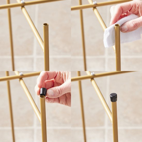 Насадка пластик 30 мм, цвет черный, 4 шт.