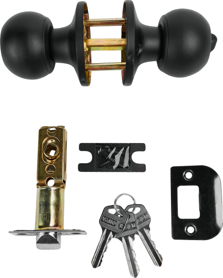 Ручка-кноб 6072-03-BLM с фиксатором цвет черный