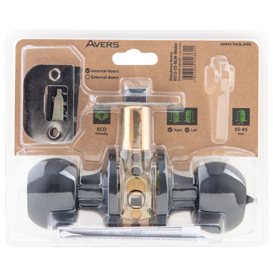 Ручка-кноб 6072-03-BLM с фиксатором цвет черный