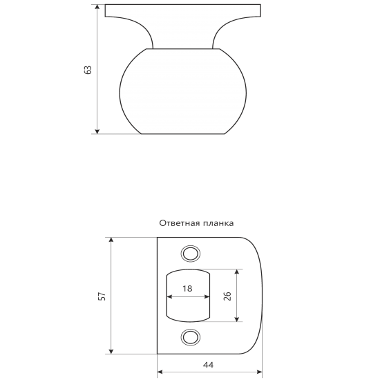 Ручка-кноб 6072-03-BLM с фиксатором цвет черный