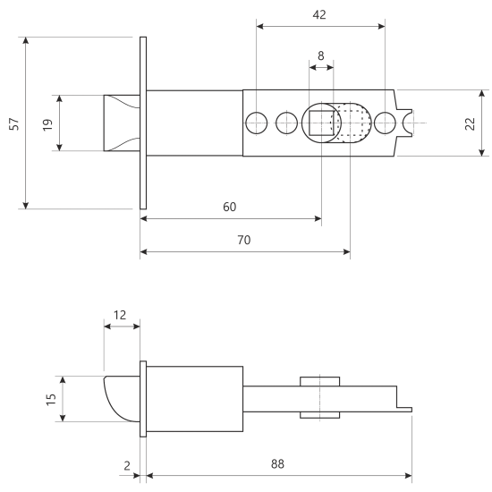 Ручка-кноб 6072-03-BLM с фиксатором цвет черный